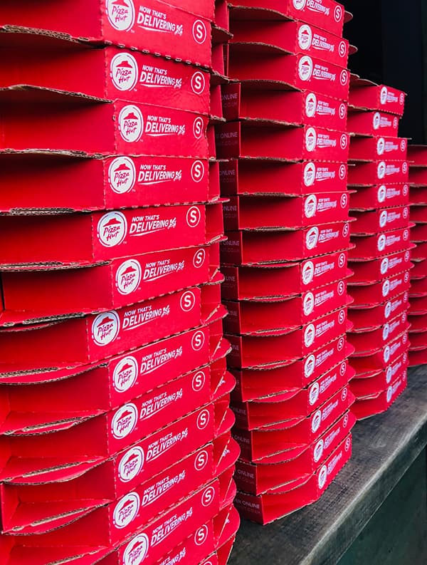 Pizzas at Go Laser Tag London